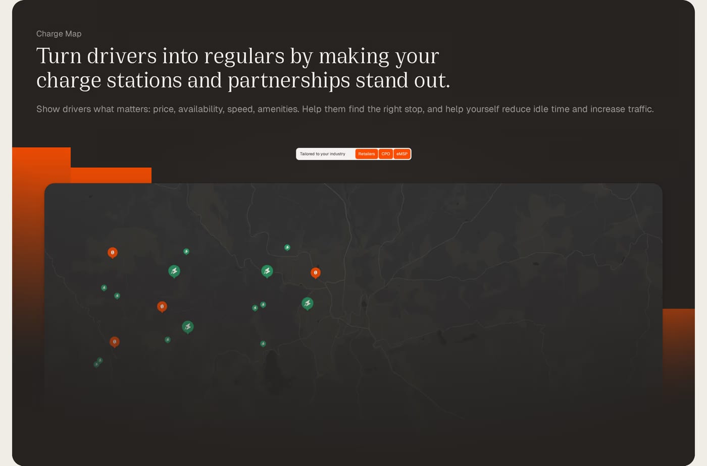 Chargetrip — screenshot of the hero section