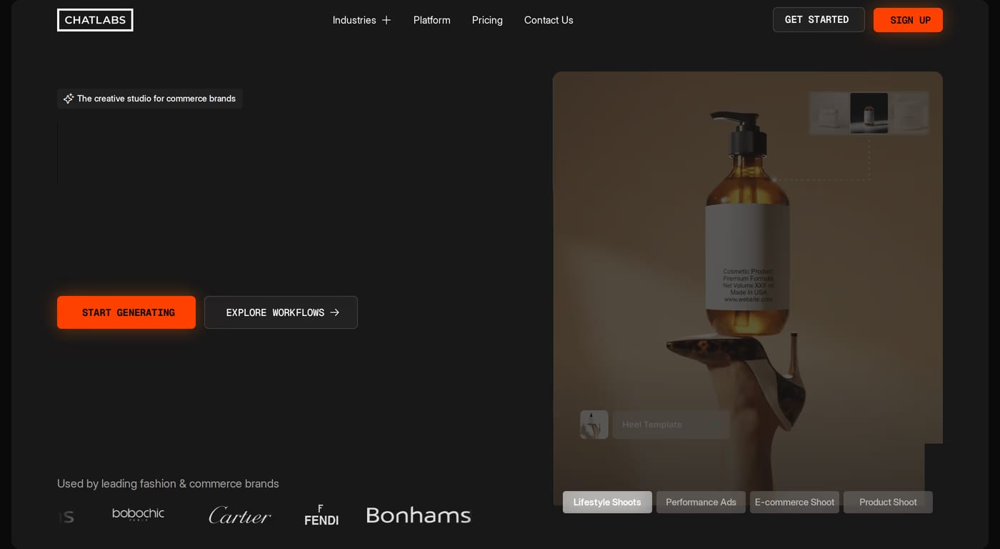 ChatLabs — screenshot of the hero section