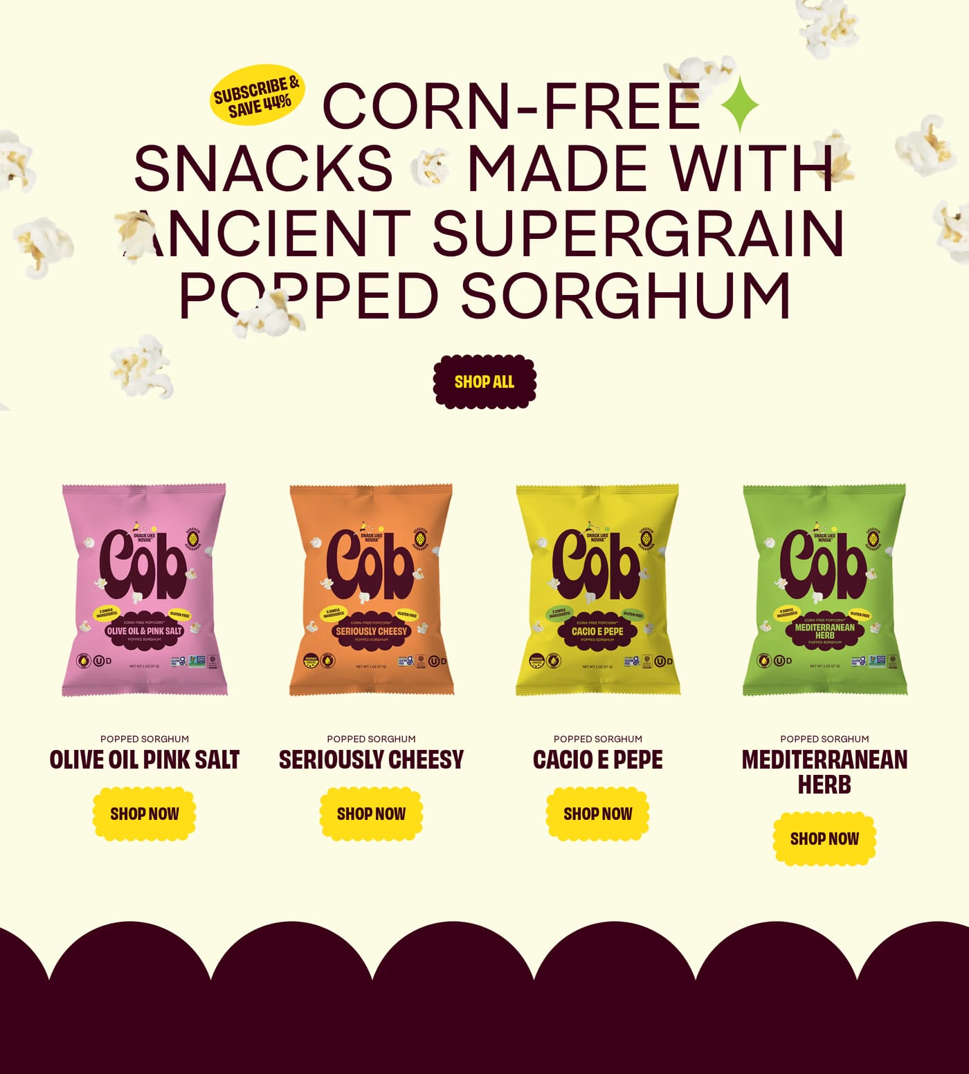 Cob — screenshot of the products section