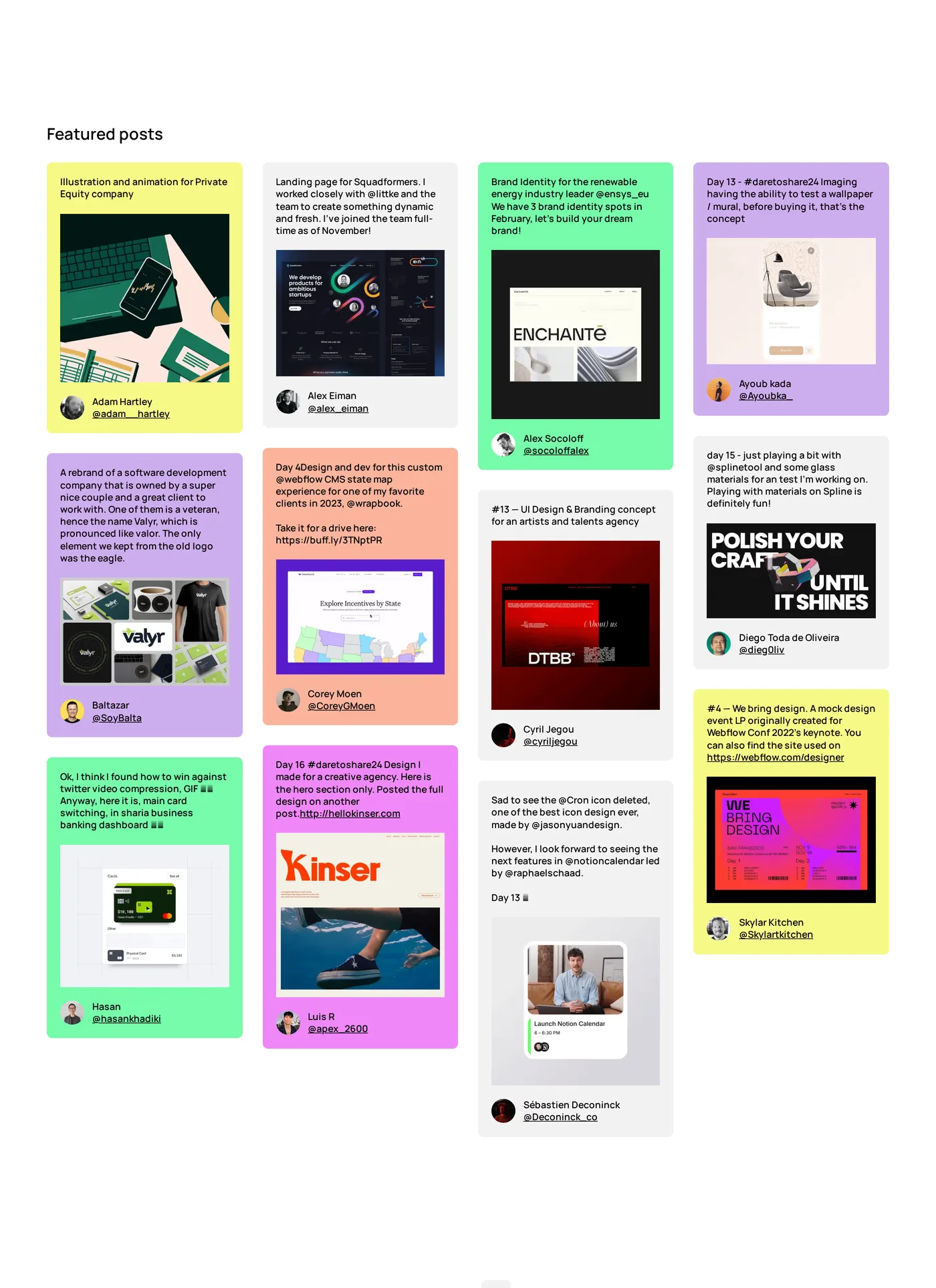 Dare To Share — screenshot of the testimonials section