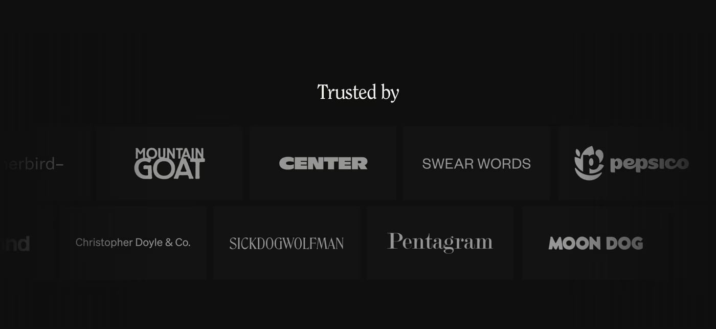 Darkroom — screenshot of the logos section