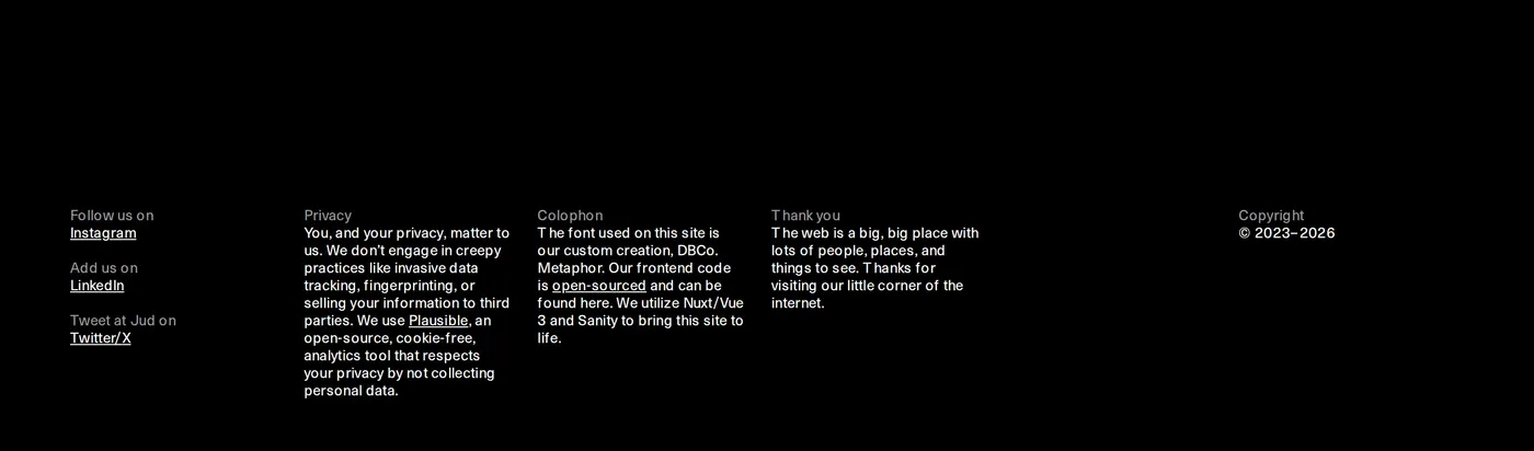 Design Business Company — screenshot of the footer section