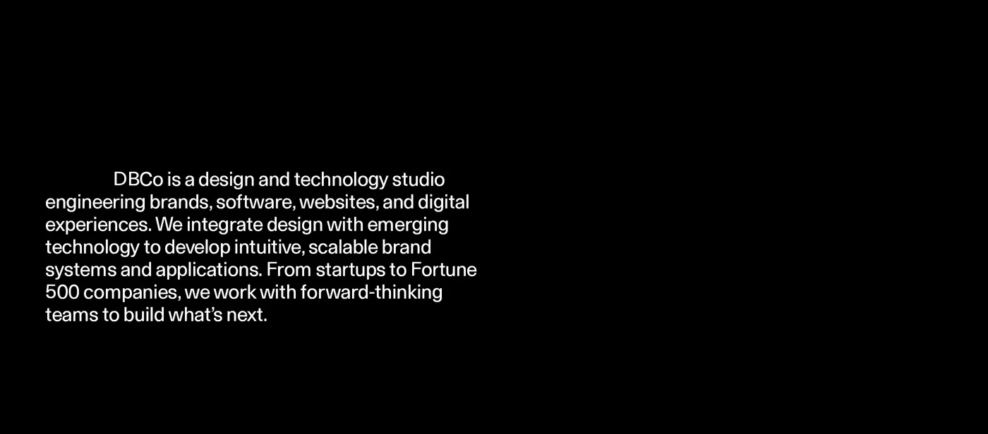 Design Business Company — screenshot of the about section