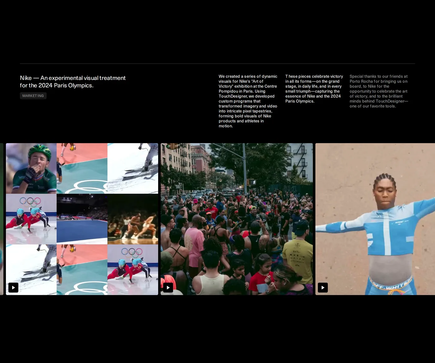 Design Business Company — screenshot of the portfolio section