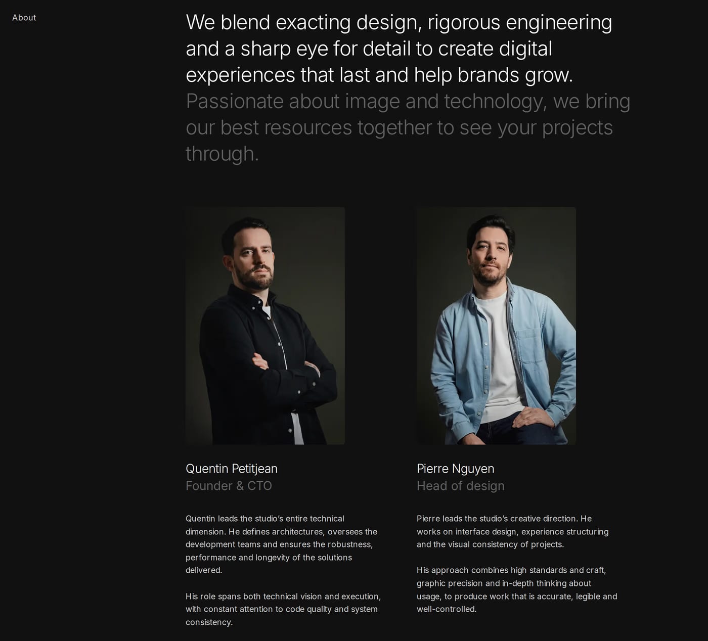 Deadwater — screenshot of the about section