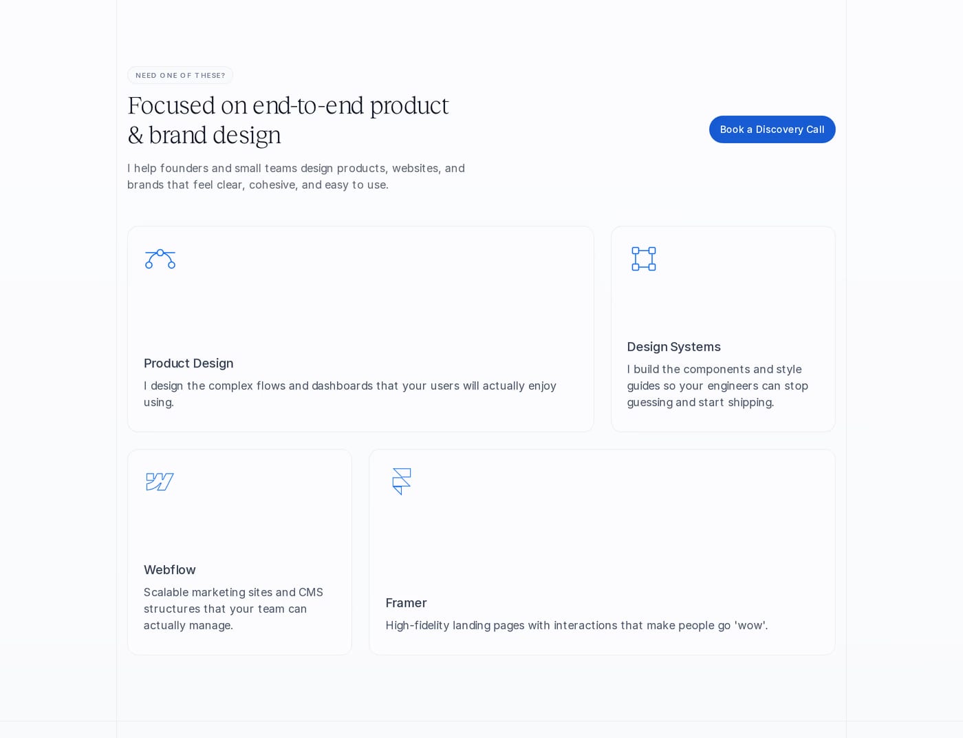 Delcio Designs Services section