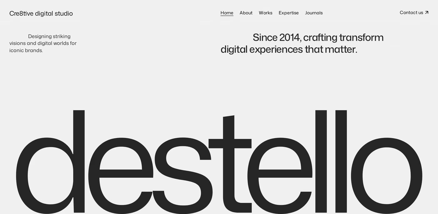 Destello Hero section