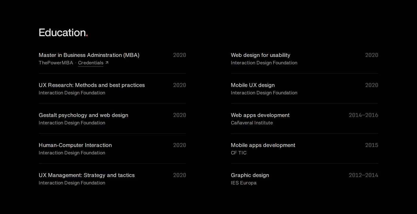 Diegovz — screenshot of the team section