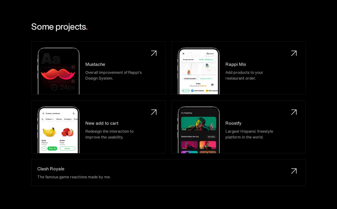 Diegovz Portfolio section