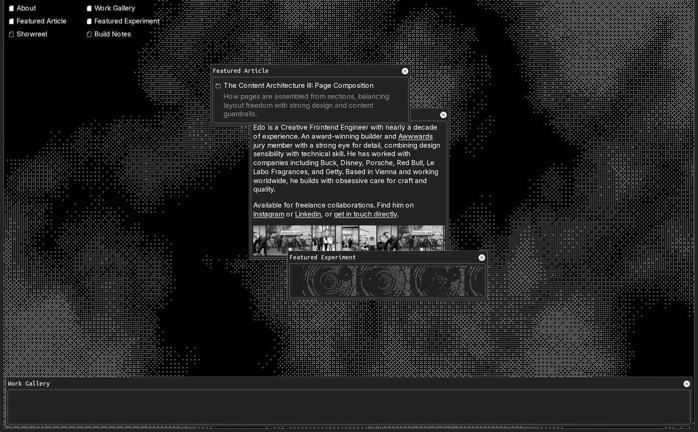 Edoardo Lunardi — screenshot of the portfolio section