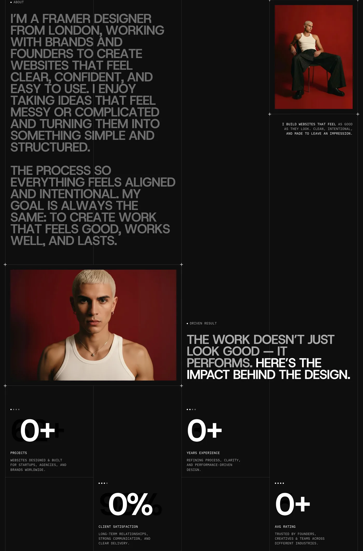 Elian Kent — screenshot of the about section
