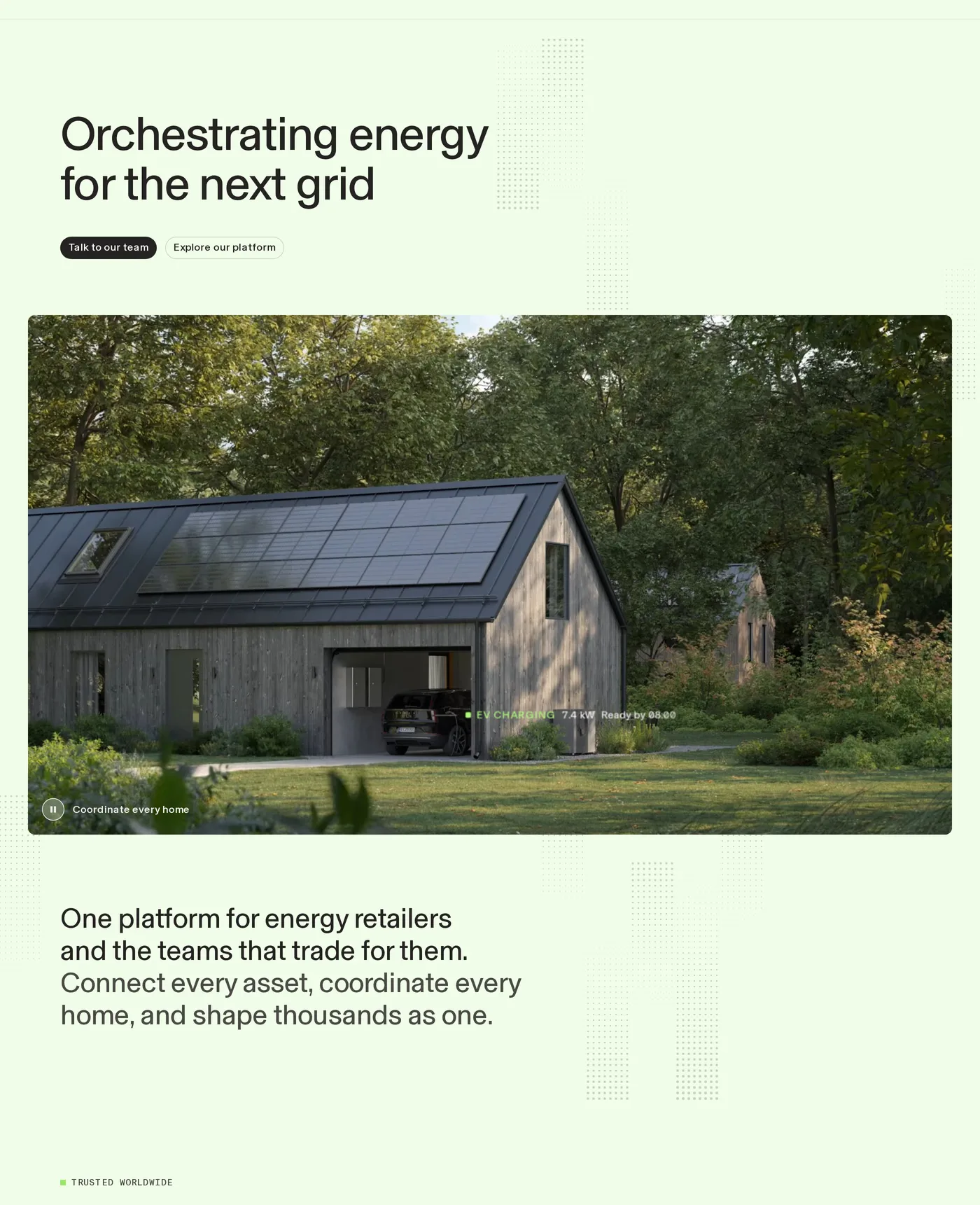 Enode — screenshot of the hero section