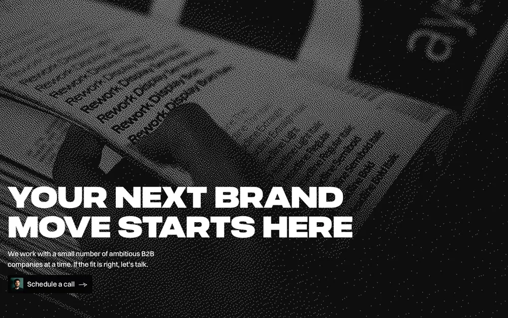 Ethan Suero — screenshot of the call to action section