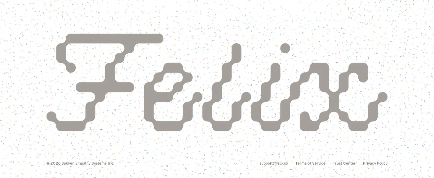 Felix — screenshot of the footer section