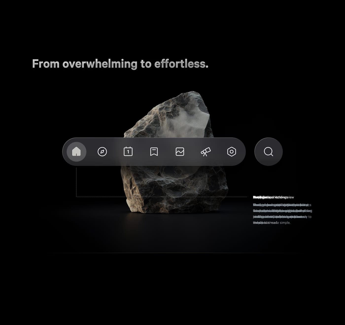 Fey — screenshot of the features section