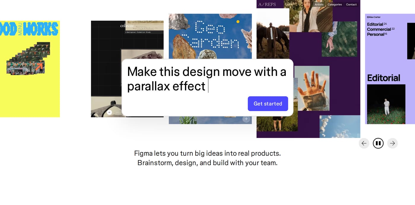 Figma — screenshot of the hero section