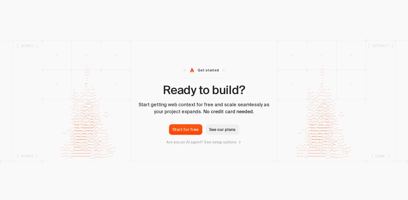 Firecrawl — screenshot of the call to action section