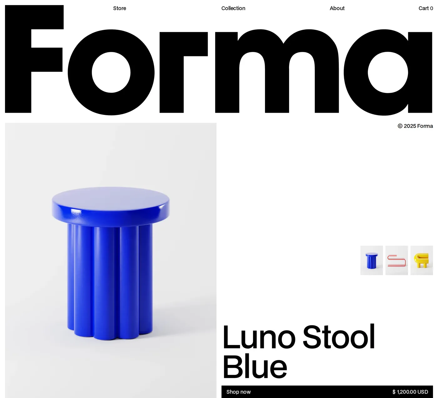 Forma — screenshot of the hero section