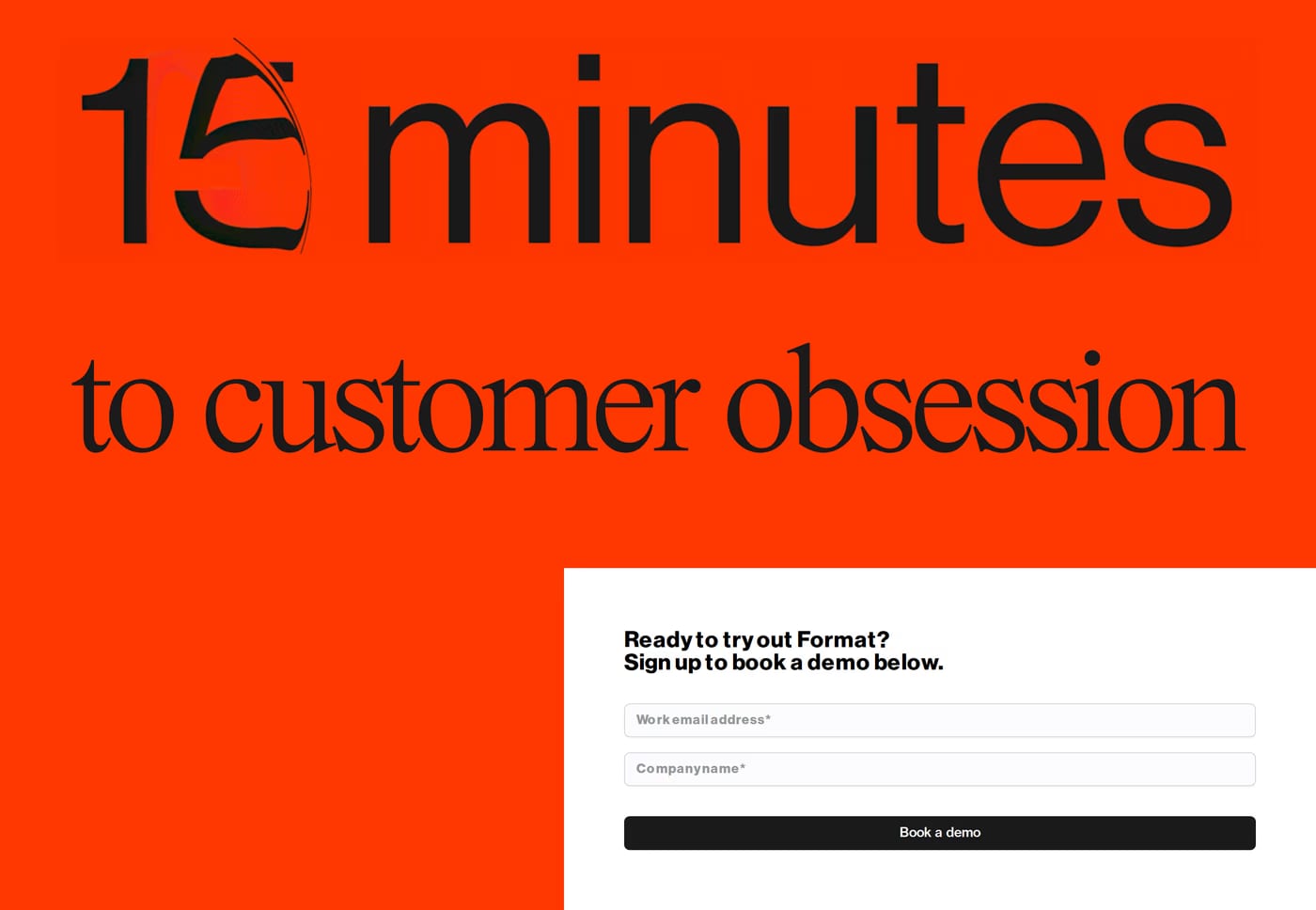 Format — screenshot of the call to action section