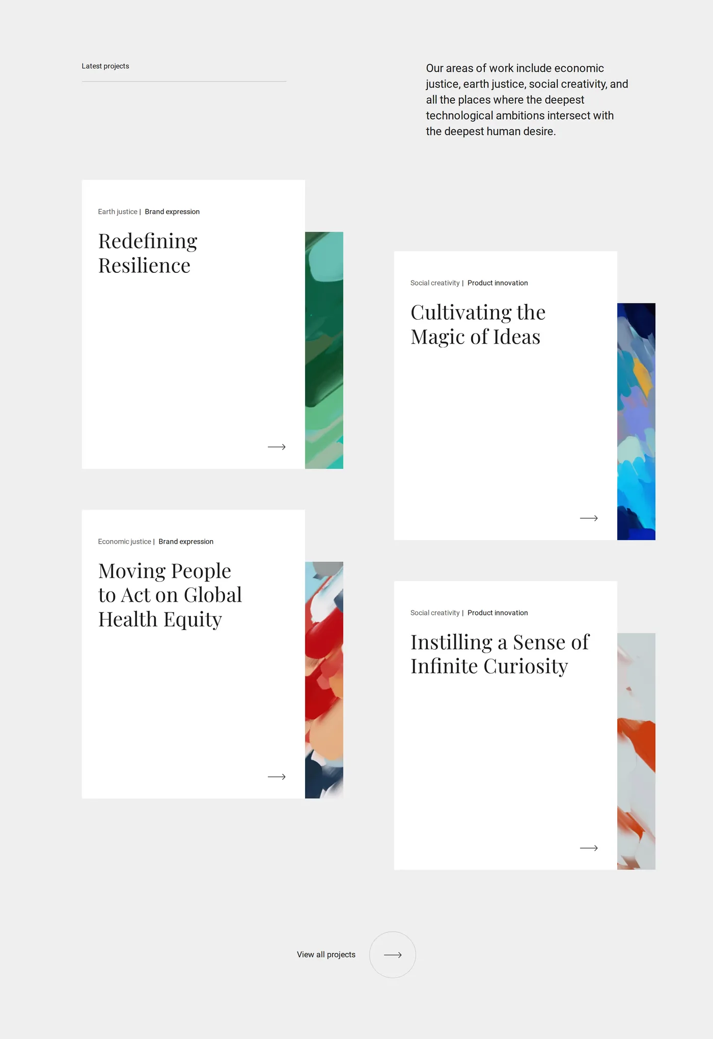 Fraiche — screenshot of the blog section