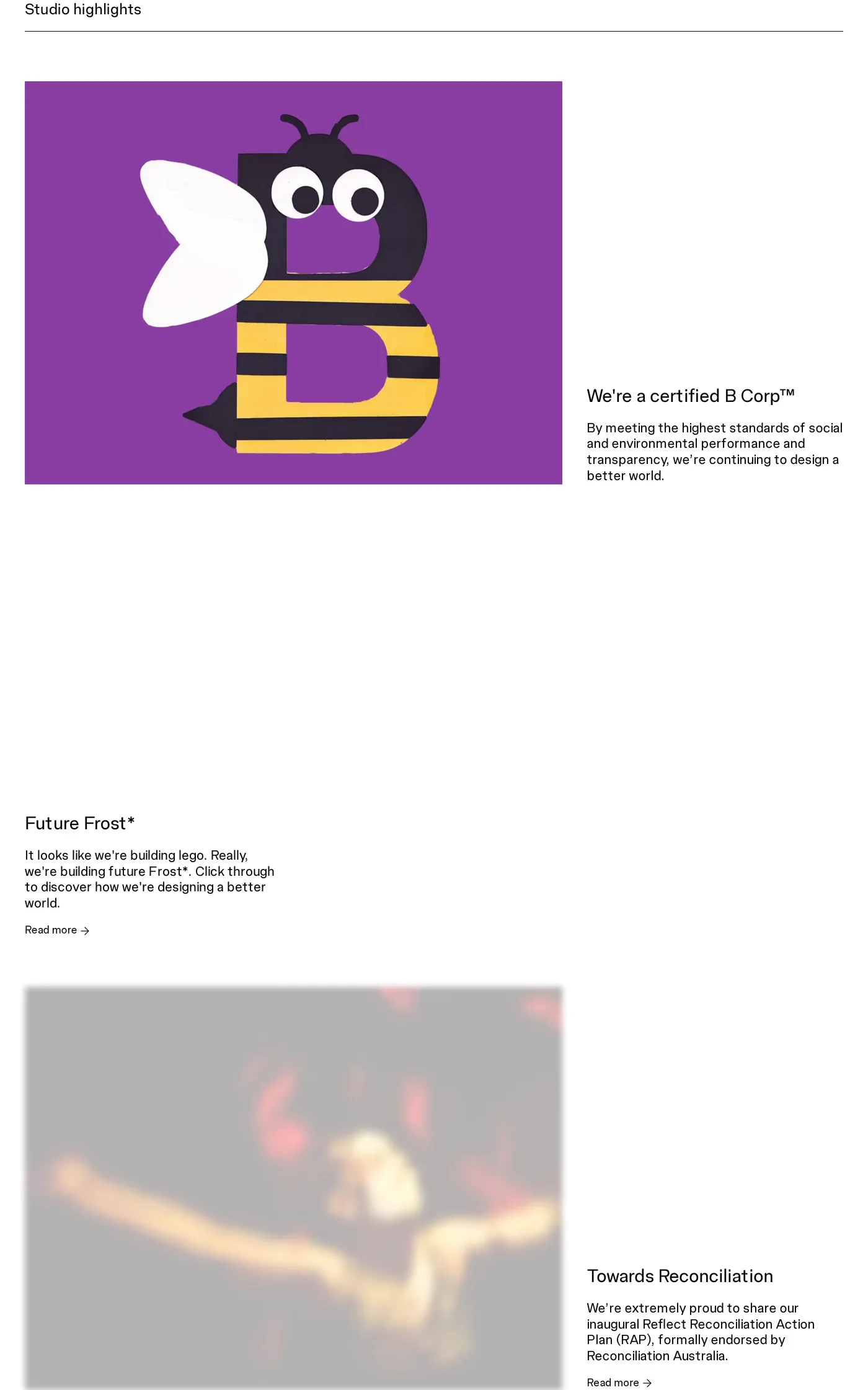 Frost* — screenshot of the about section