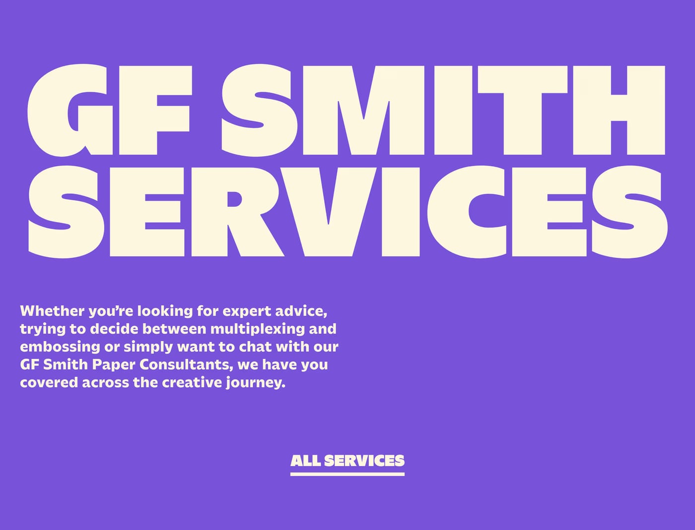 G . F Smith — screenshot of the services section