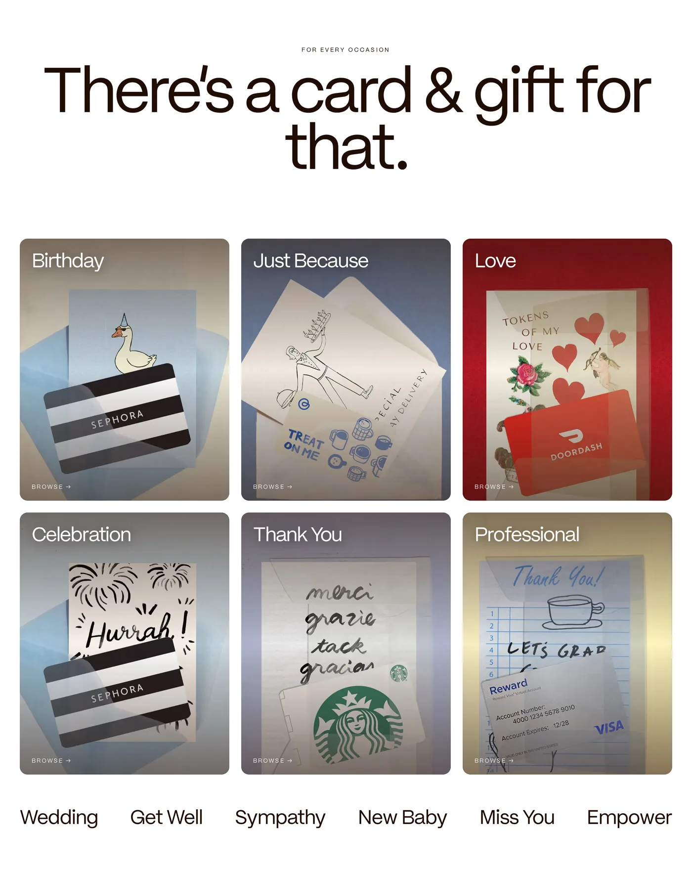 Givingli — screenshot of the products section