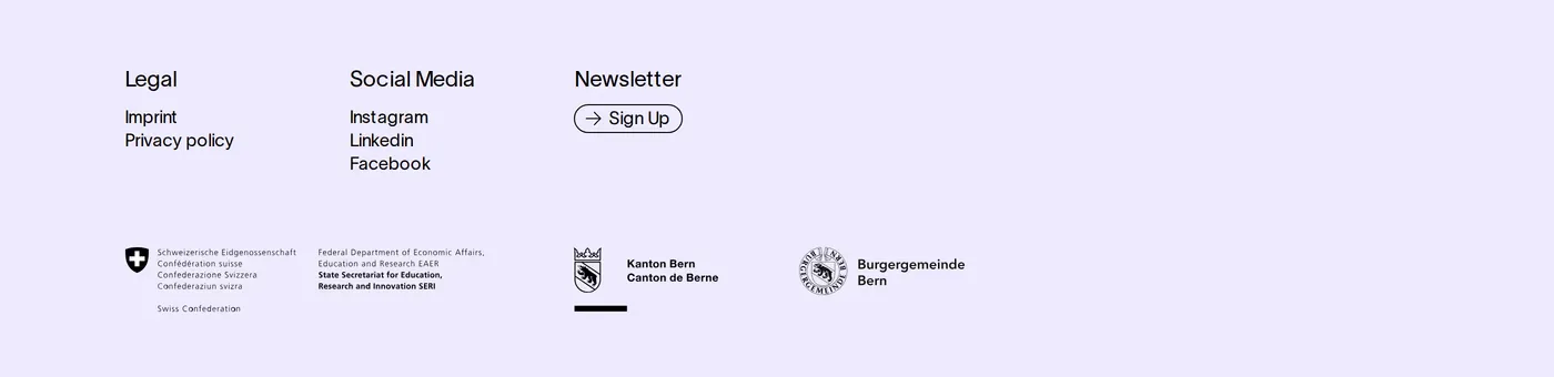 Gosteli-Archiv — screenshot of the footer section