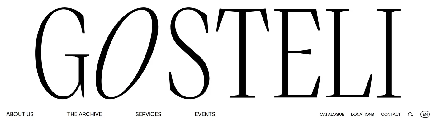 Gosteli-Archiv — screenshot of the navigation section