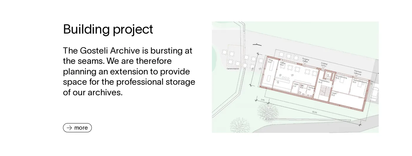 Gosteli-Archiv — screenshot of the portfolio section