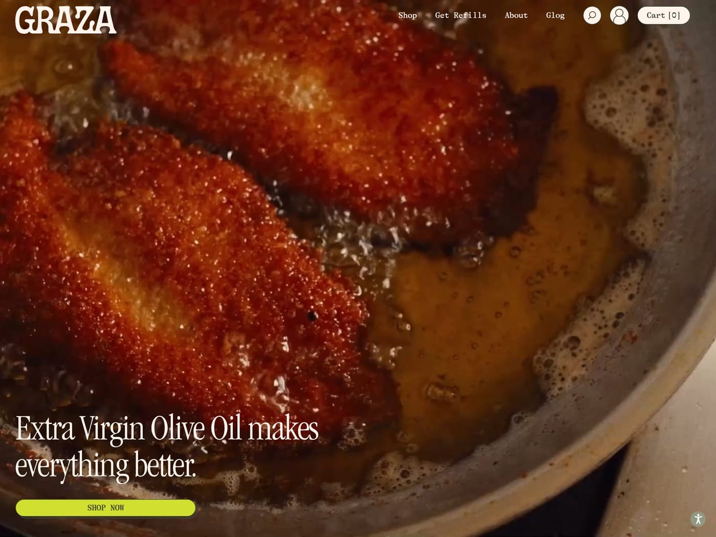 Graza — screenshot of the hero section