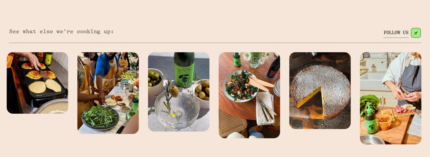 Graza — screenshot of the blog section