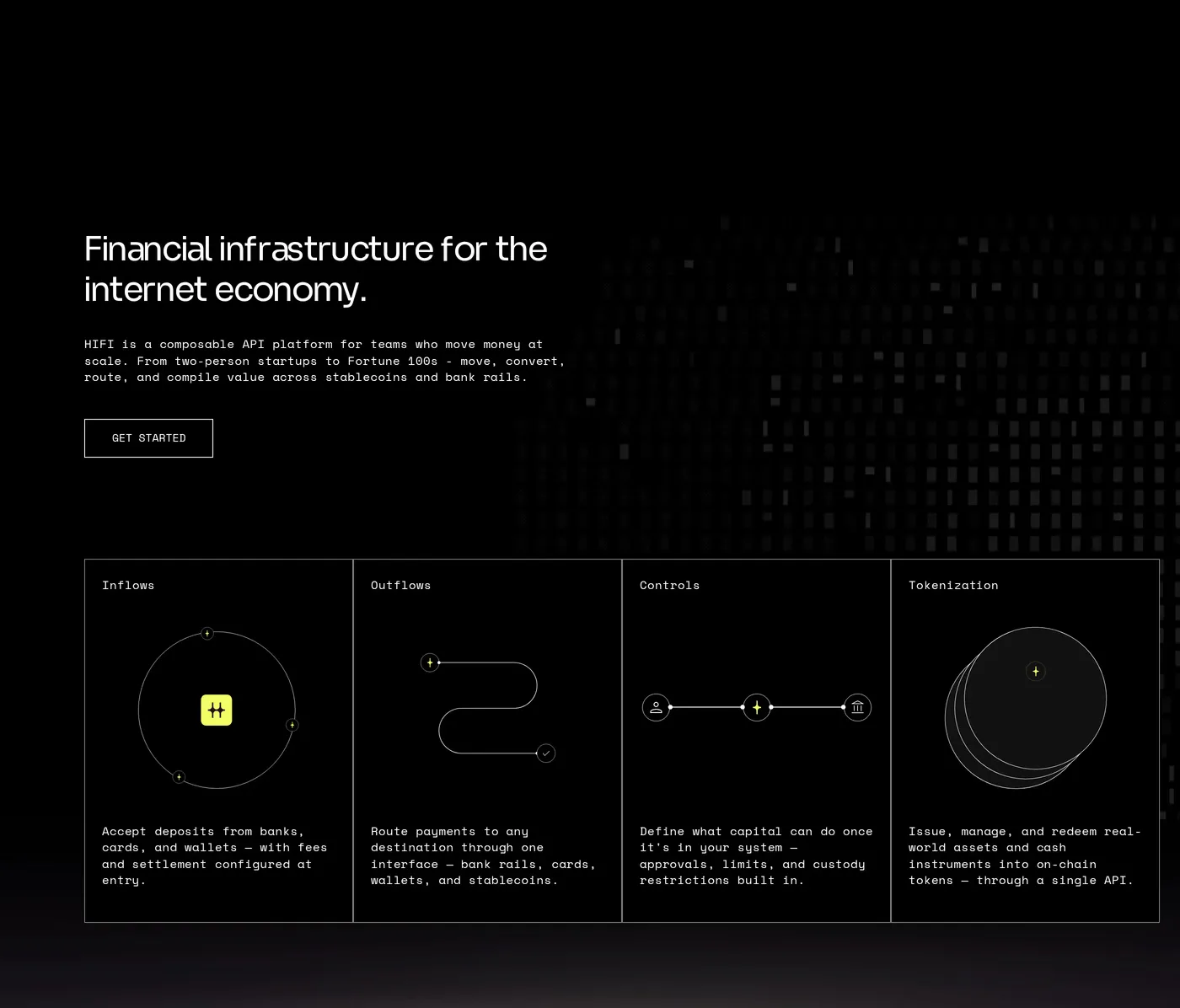 HIFI — screenshot of the hero section