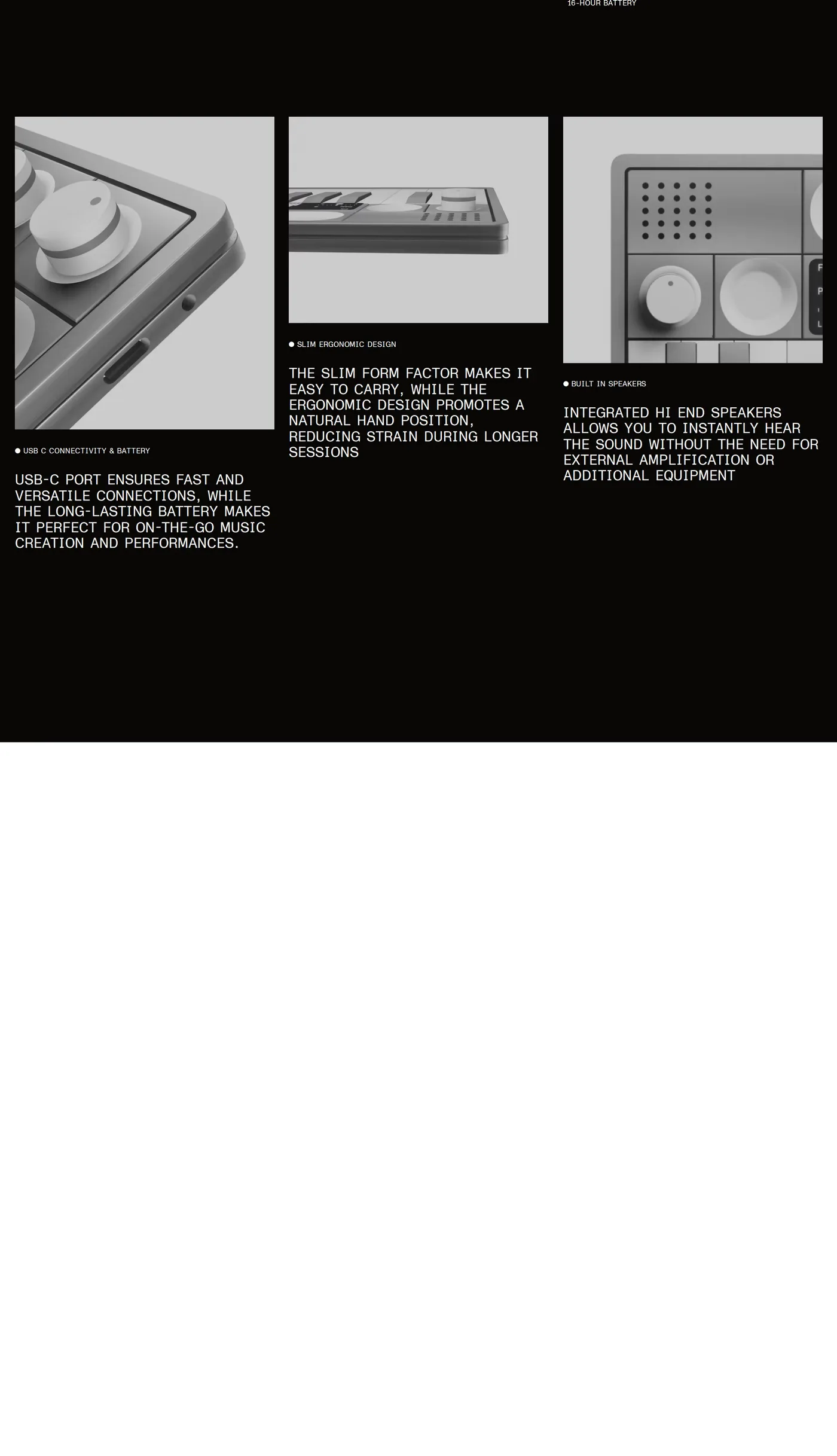 HiKeys—1977 — screenshot of the features section