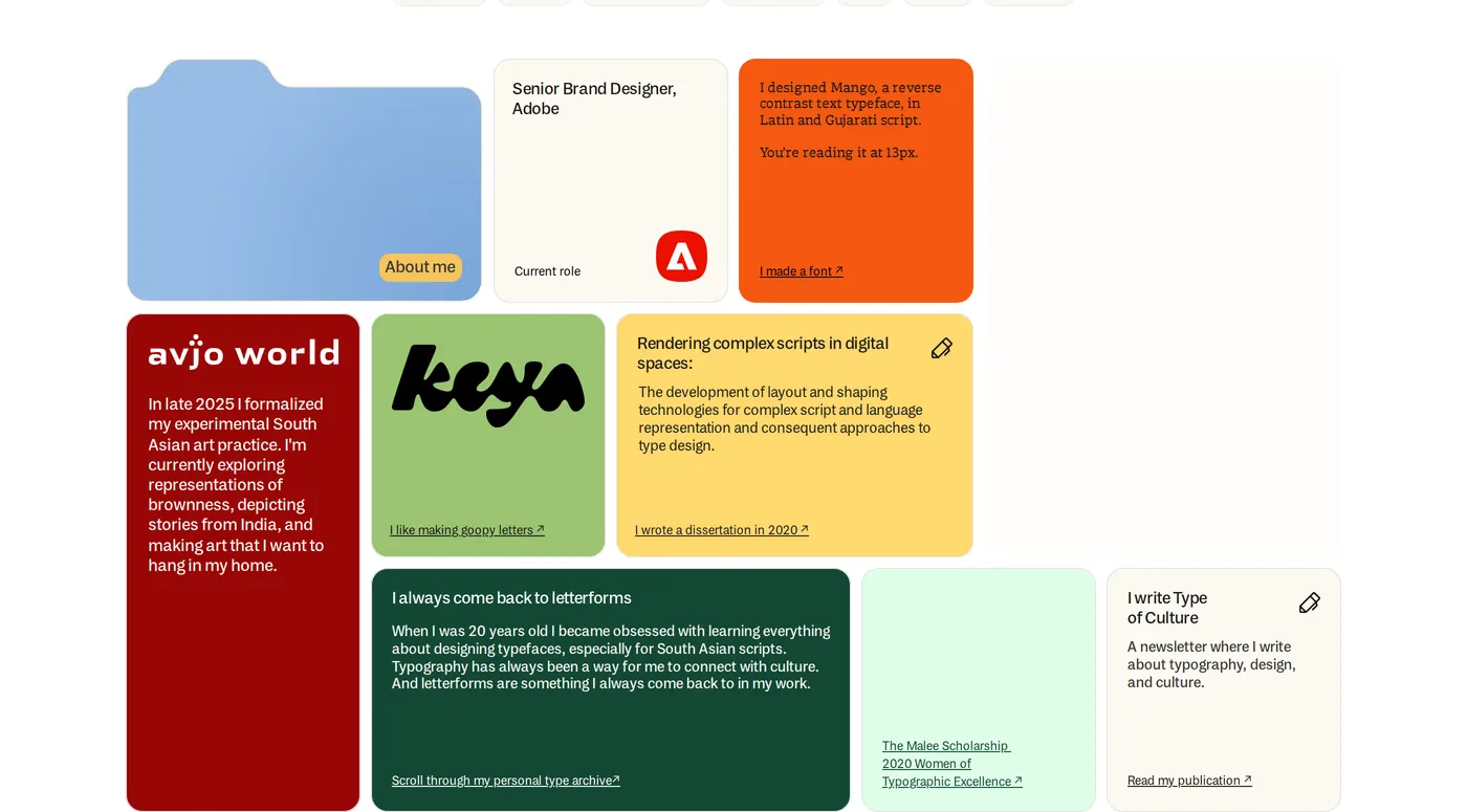 Keya Vadgama — screenshot of the about section