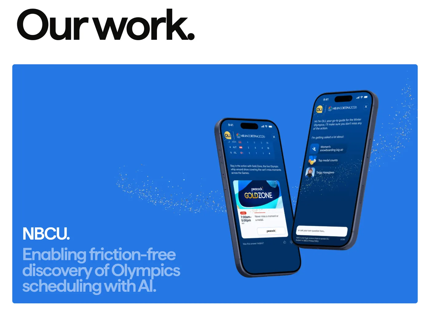 Huge — screenshot of the portfolio section