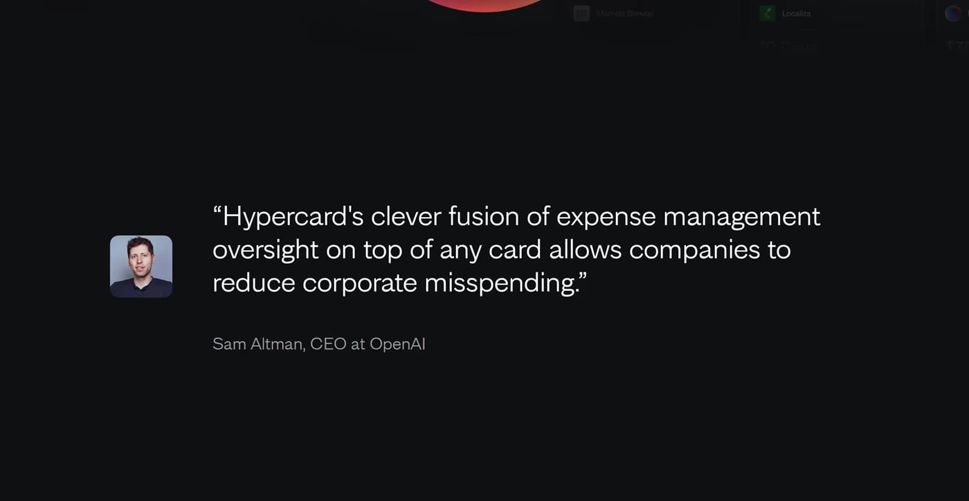 Hypercard — screenshot of the testimonials section