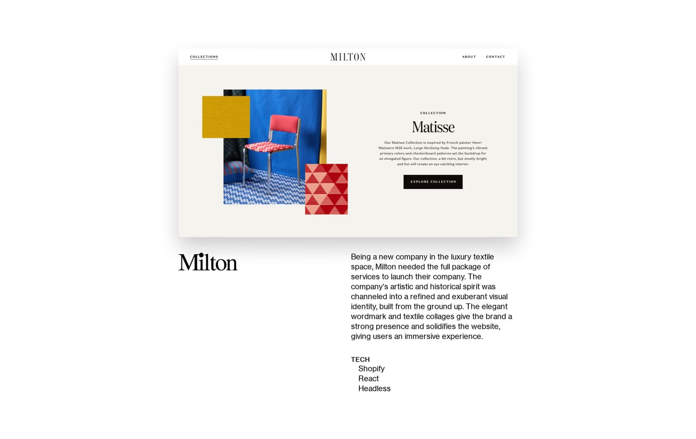 Hyperlink Portfolio section