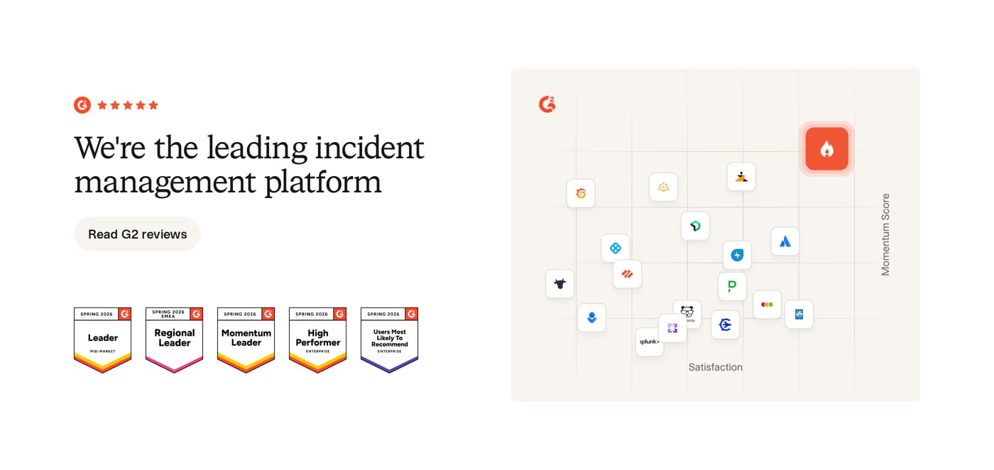 incident.io — screenshot of the hero section