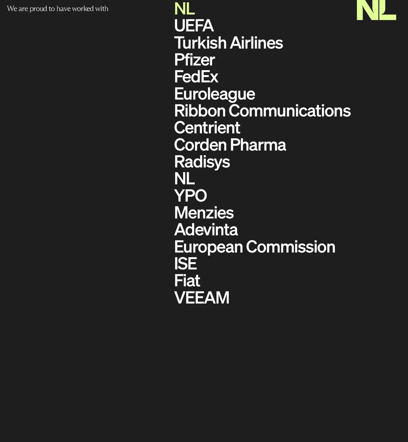 Iventions — screenshot of the logos section