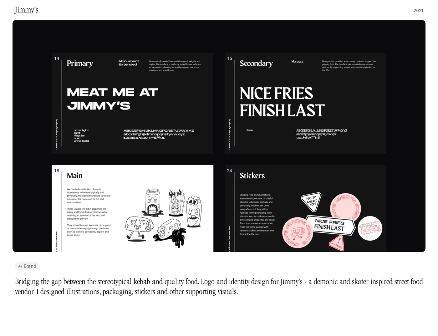 Jack Theobald — screenshot of the portfolio section