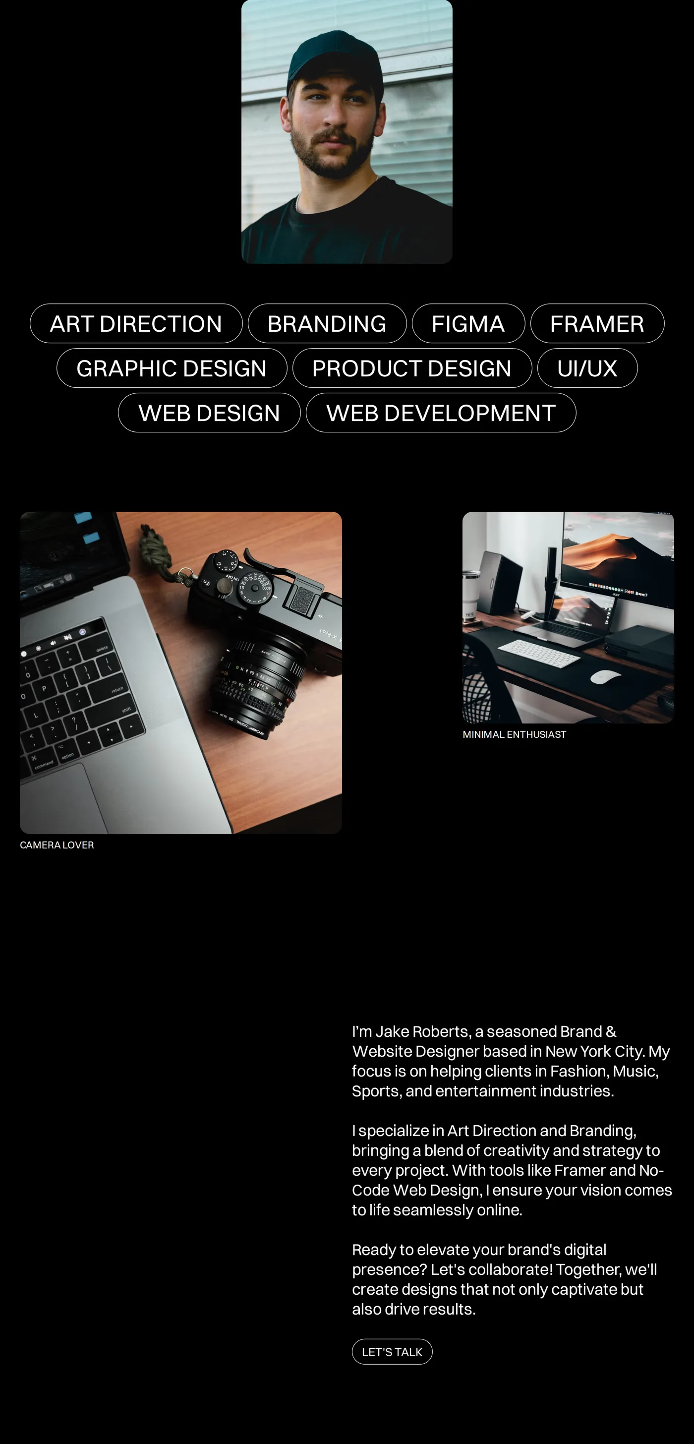 Jake® — screenshot of the hero section