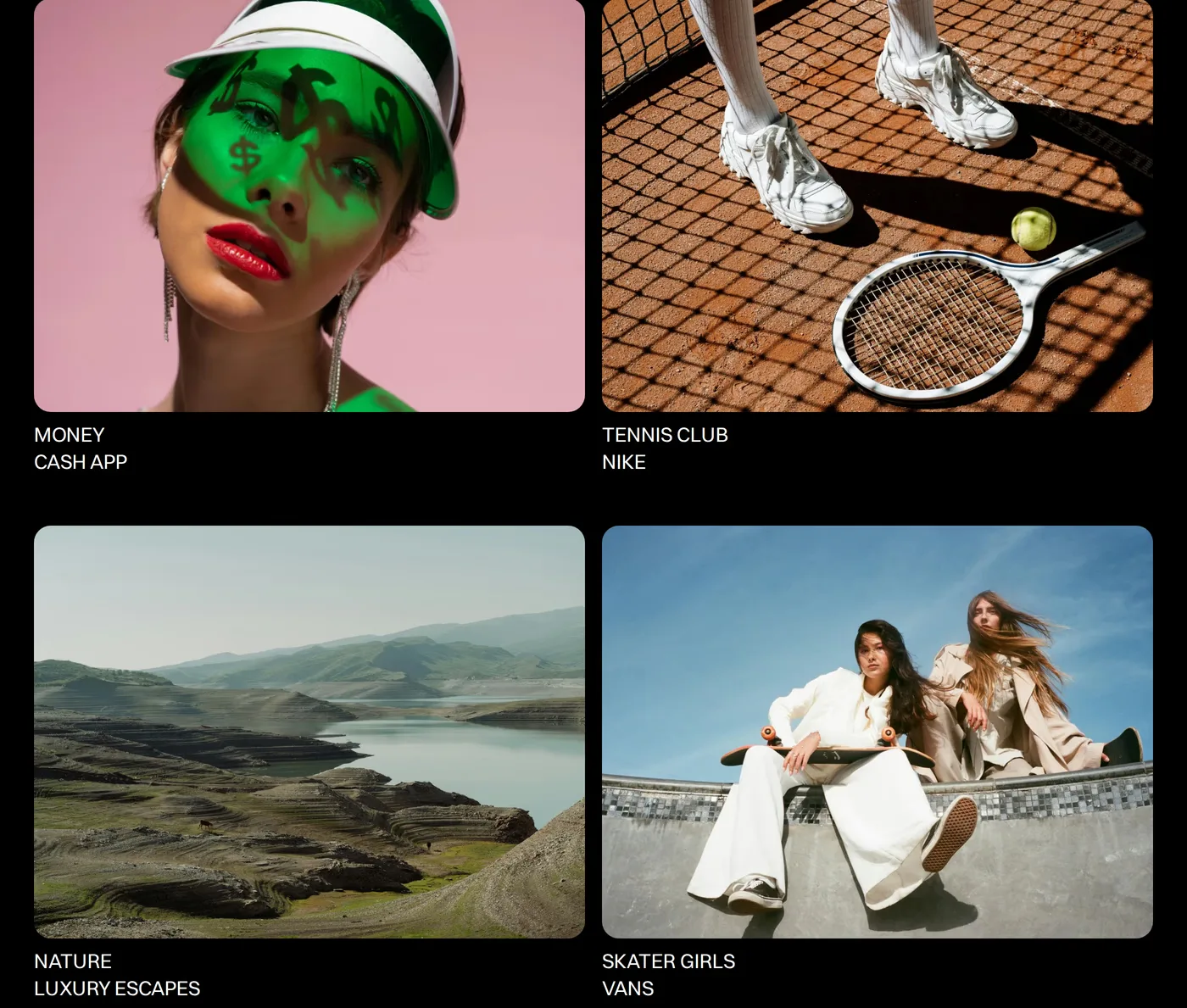 Jake® — screenshot of the portfolio section