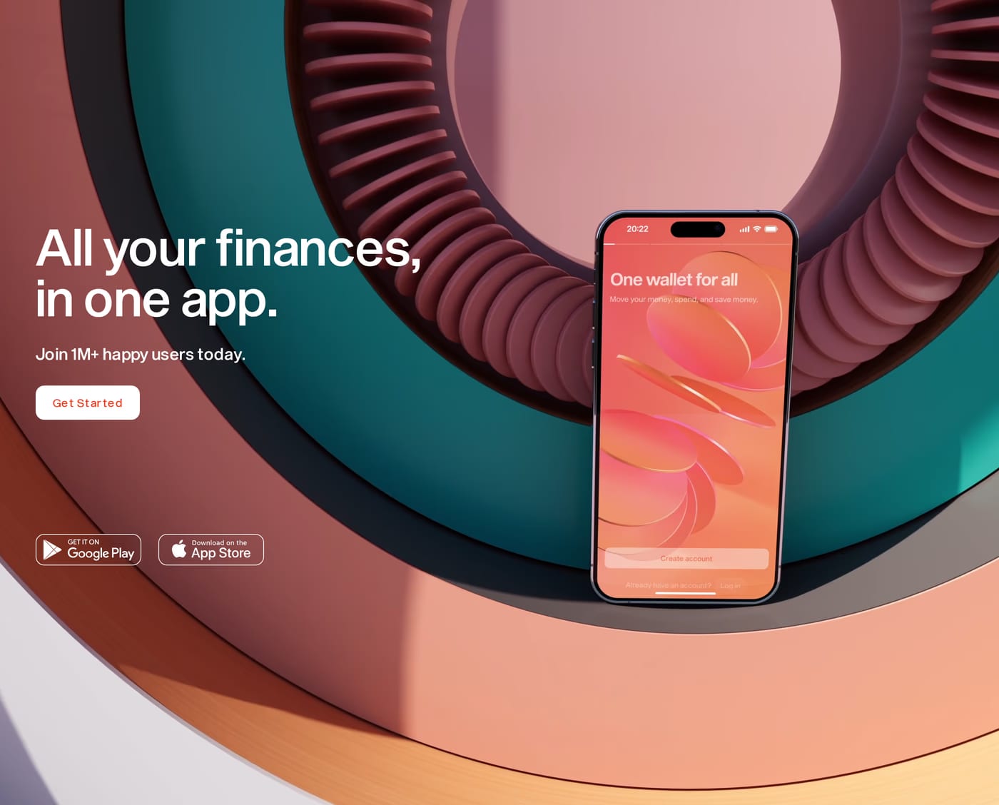 Jeton — screenshot of the features section