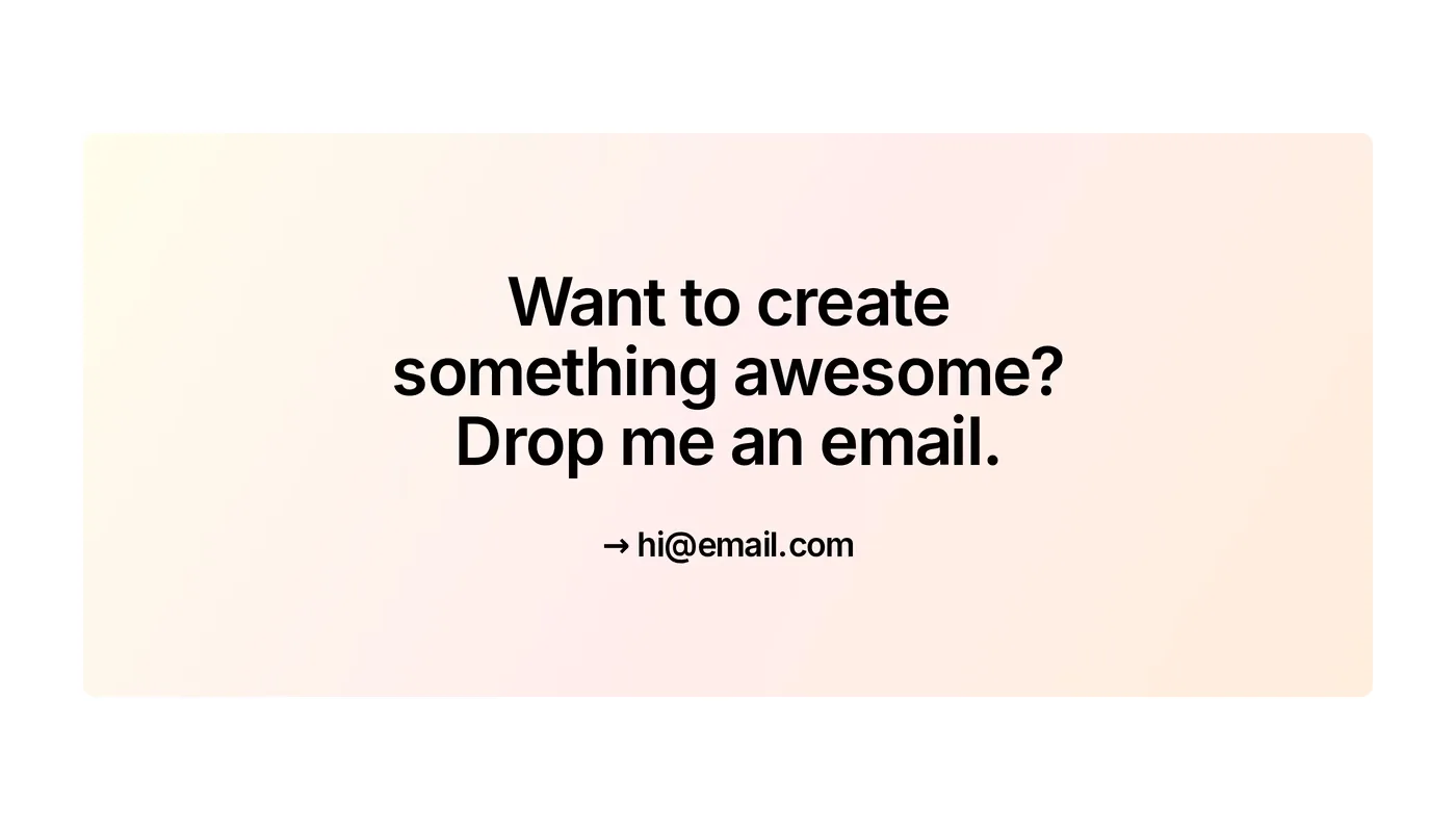 Jonas — screenshot of the call to action section