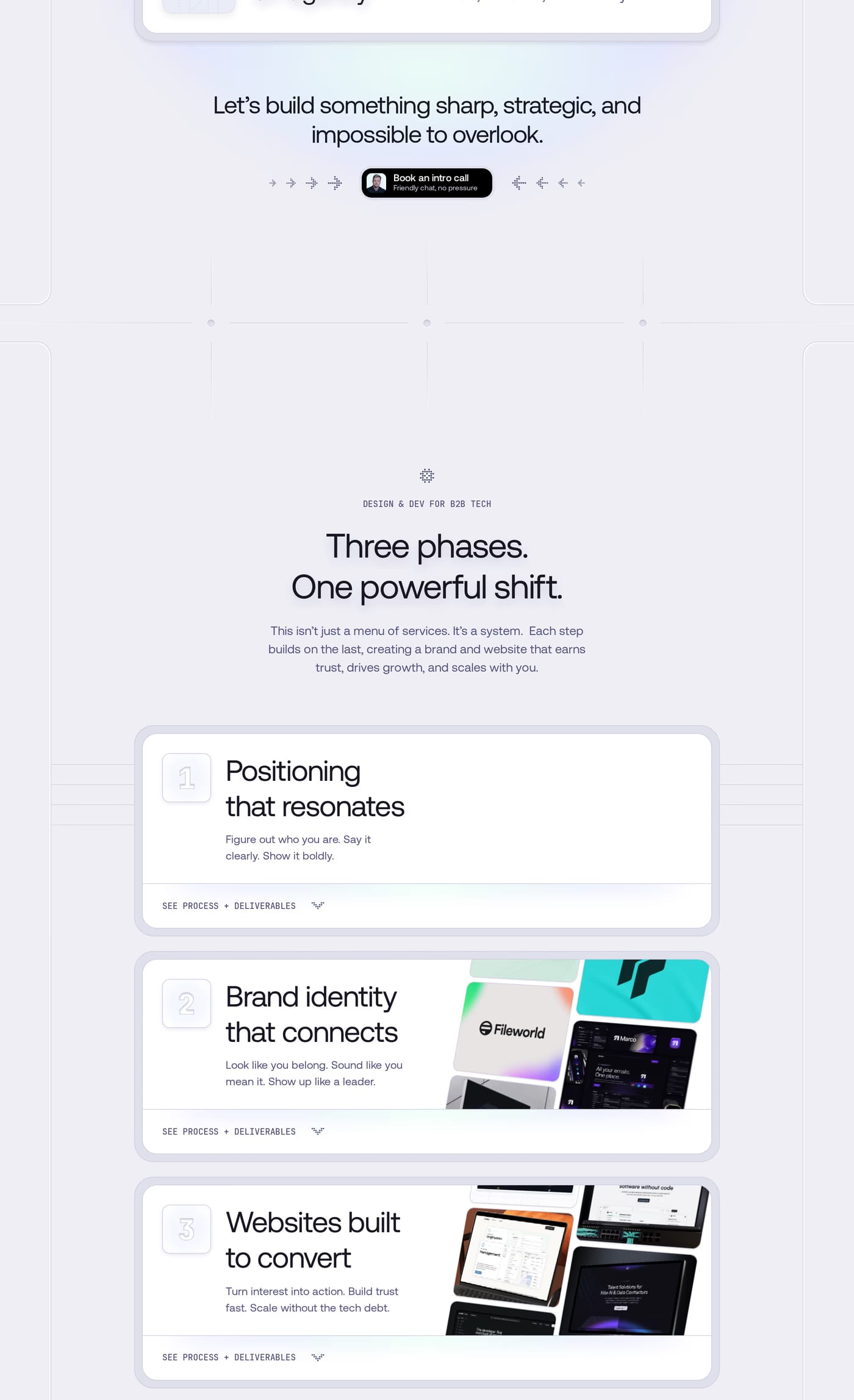 Jords+Co — screenshot of the features section