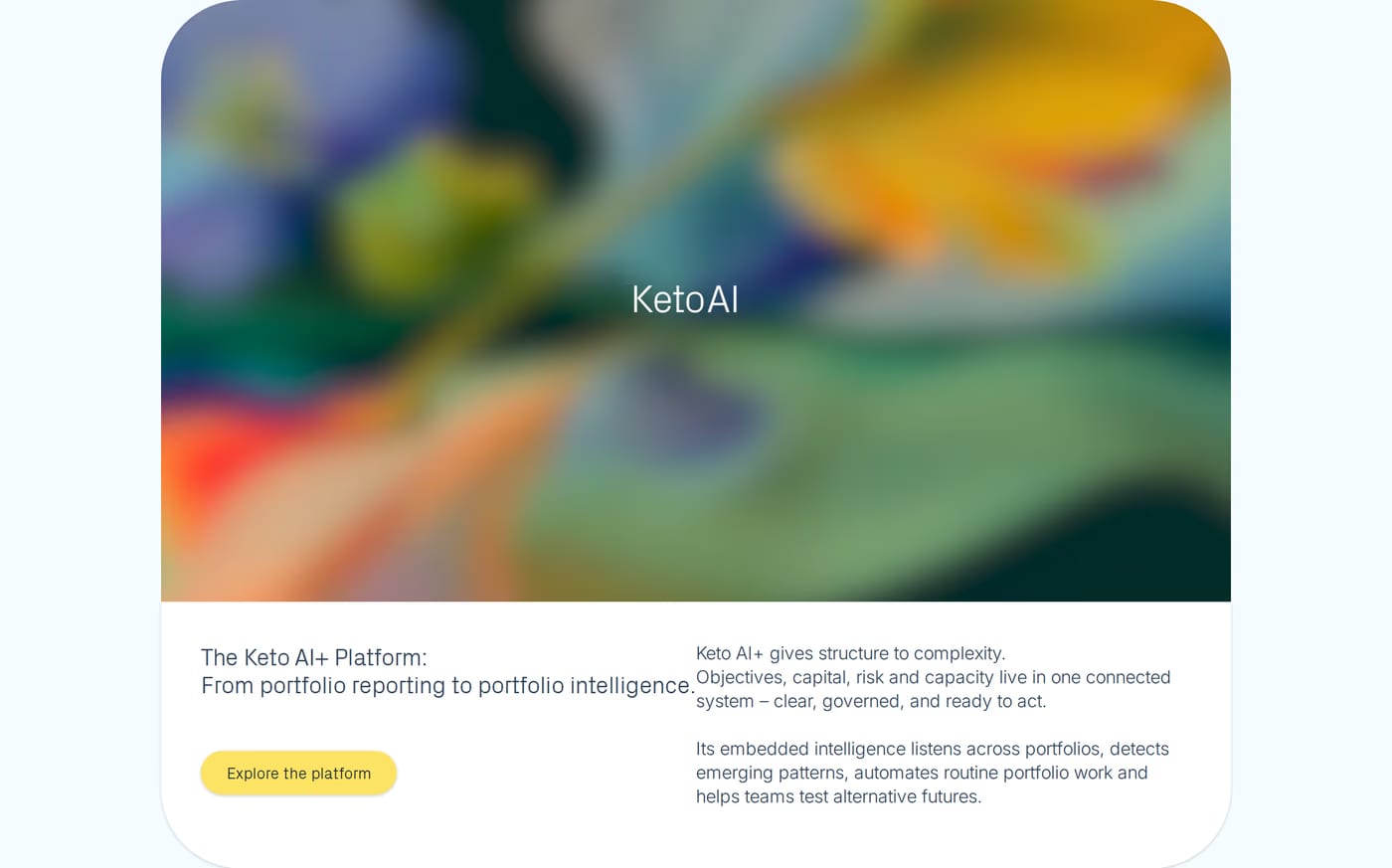 Keto Features section
