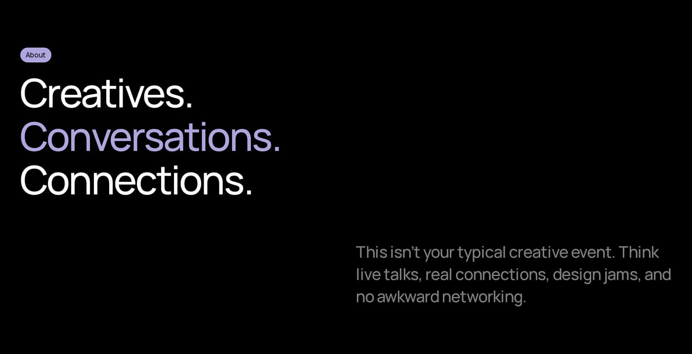 Keynote — screenshot of the hero section
