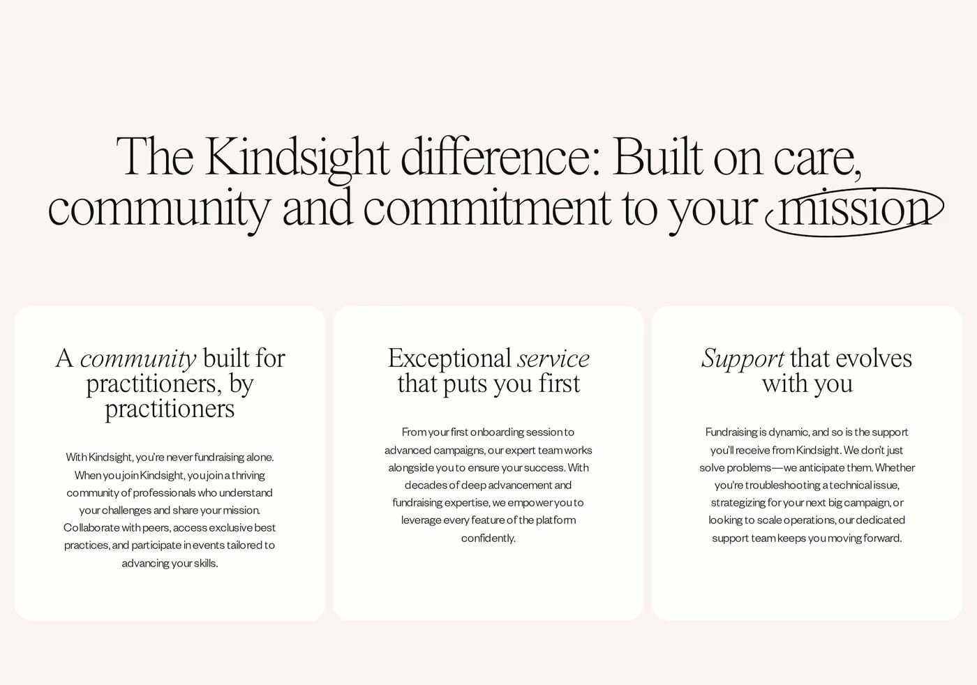 Kindsight About section