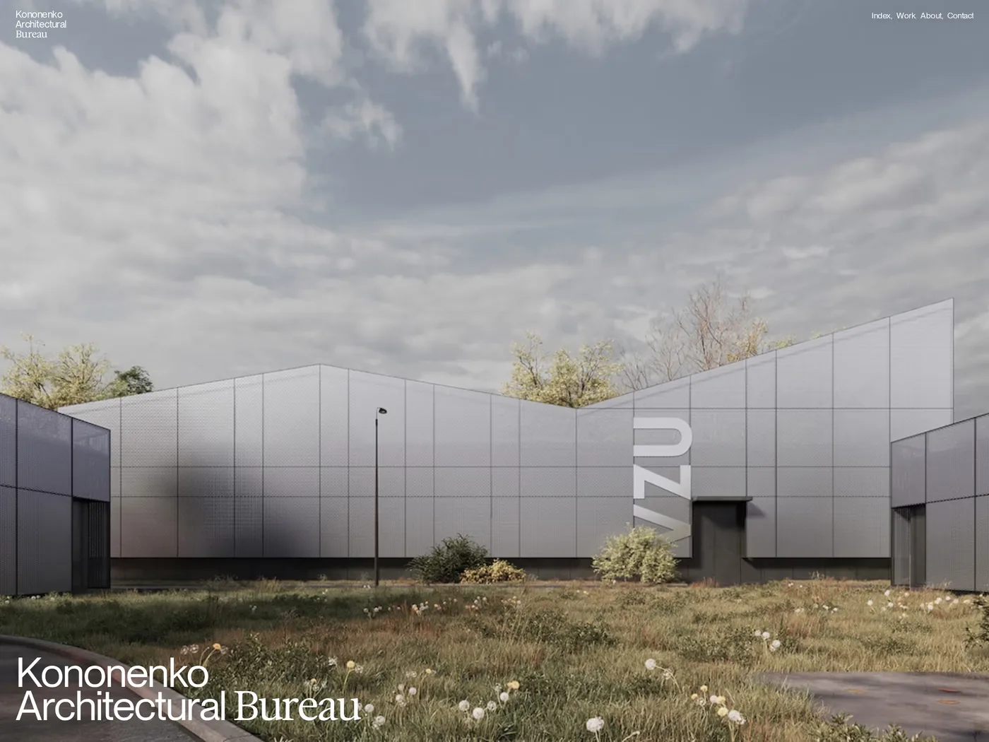 Kononenko Architectural Bureau — screenshot of the hero section
